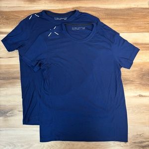 Ten Thousand Shirt Mens Medium Blue Crewneck Performance Wool LOT OF 2